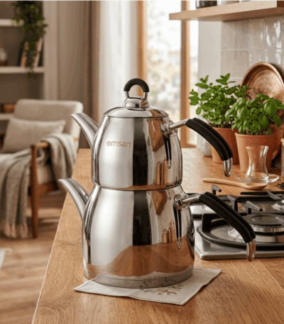 Emsan-Mina-Mini-Caydanlık-Takımı-Siyah-0.60-1.25Lt