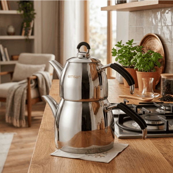 Emsan-Mina-Mini-Caydanlık-Takımı-Siyah-0.60-1.25Lt